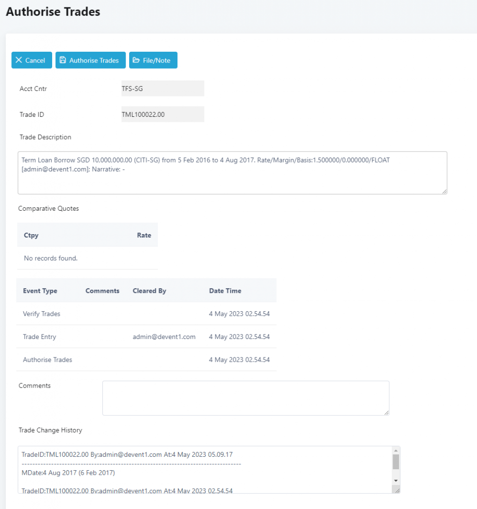 Authorizing and Verifying Trades | CS Lucas